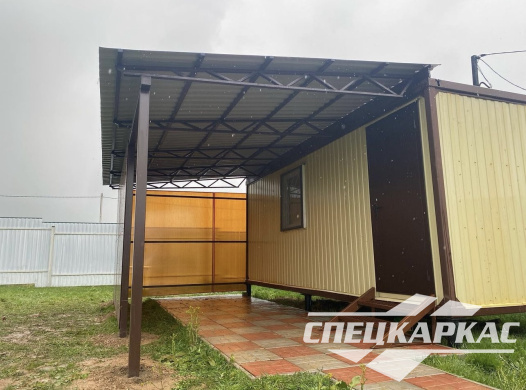 Навес из профнастила к дому №31 - фото 1275