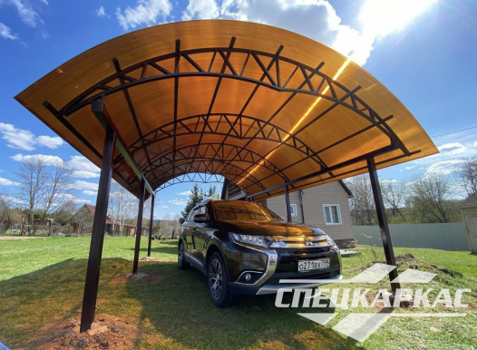 Арочный навес из поликарбоната для автомобиля №3 - фото 998
