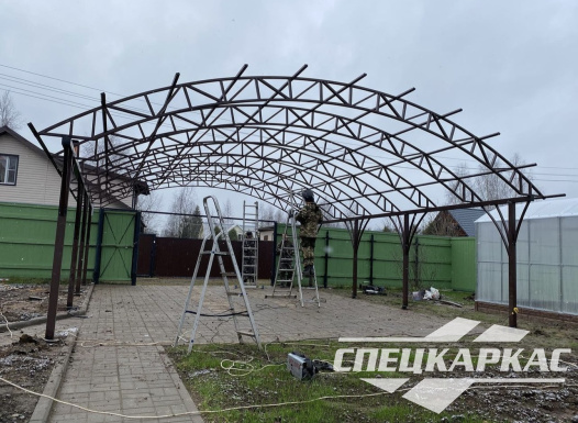 Навес для парковки двух автомобилей №78 - фото 1734