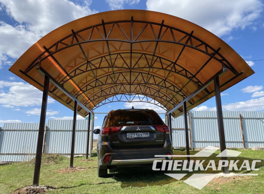Арочный навес из поликарбоната для автомобиля №3 - фото 995